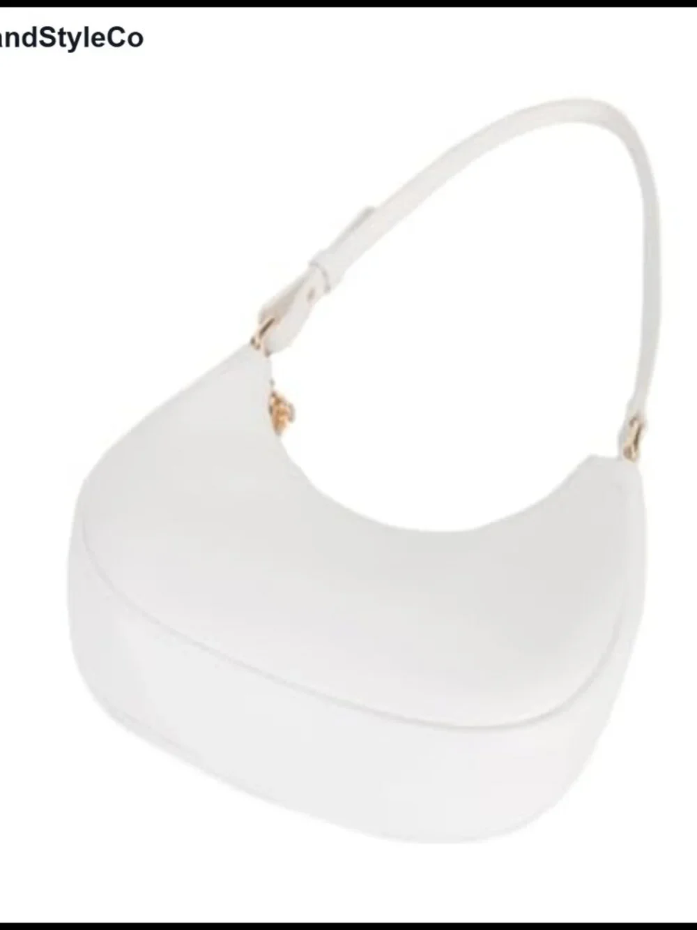 Crescent Hobo Bag for Women Cute Underarm Purse Mini Clutch Vegan PU Leather